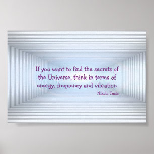 Tesla Quote Energy Metaphysical Poster