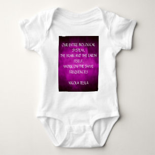 Tesla Quote On Purple Baby Bodysuit