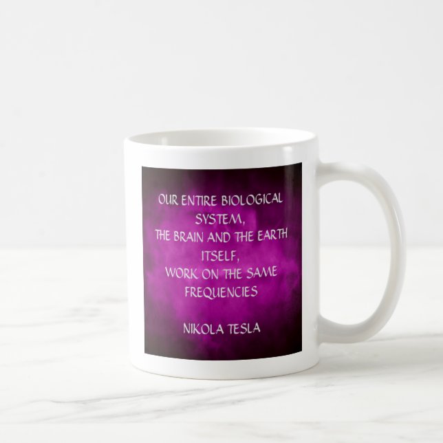 Tesla Quote On Purple Coffee Mug (Right)