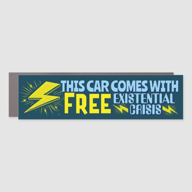 Tesla Regret Bumper Design 4 Car Magnet (Front)