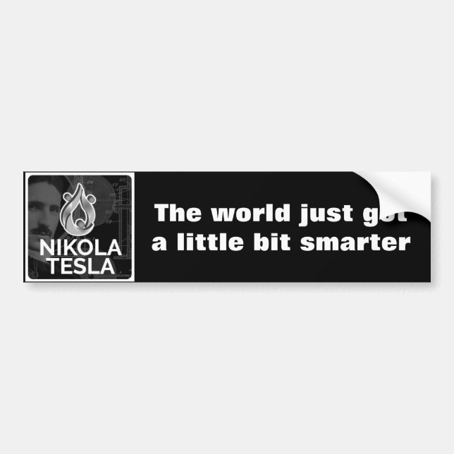 Tesla the Genius Bumper Sticker (Front)