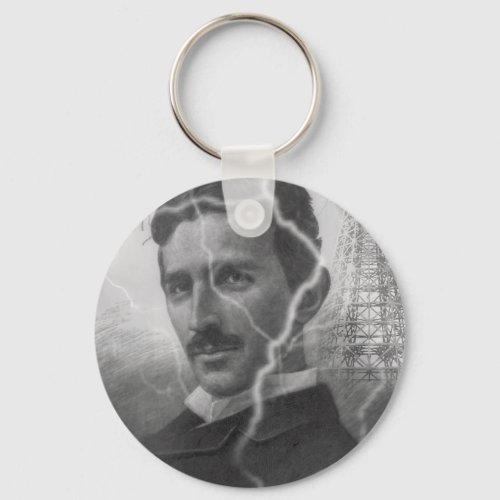 Tesla The Lightning Man Keychain