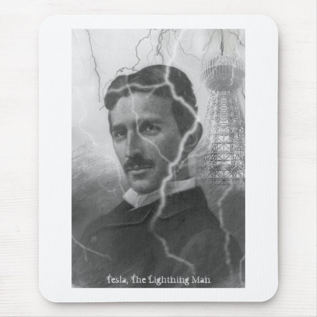 Tesla, The Lightning Man Mouse Pad (Front)