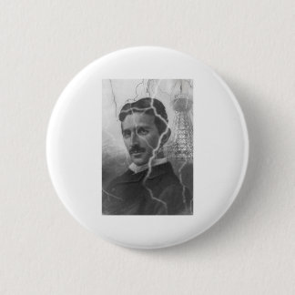 Tesla, The Lightning Man Pinback Button