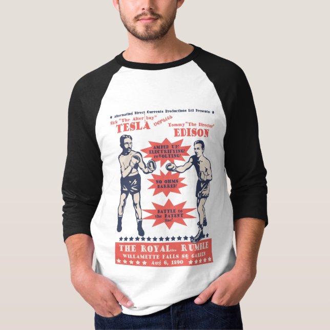 Tesla v. Edison T-Shirt (Front)