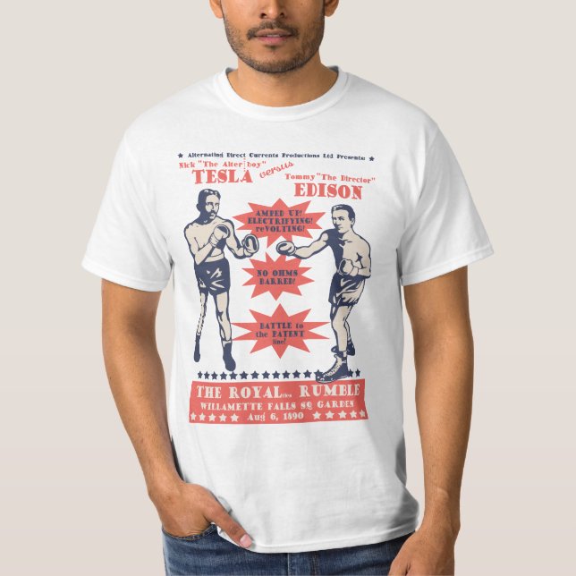Tesla v. Edison T-Shirt (Front)