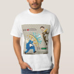 Tesla vs Edison T-Shirt<br><div class="desc">A vintage video game rendering of the epic battle between Tesla and Edison.</div>