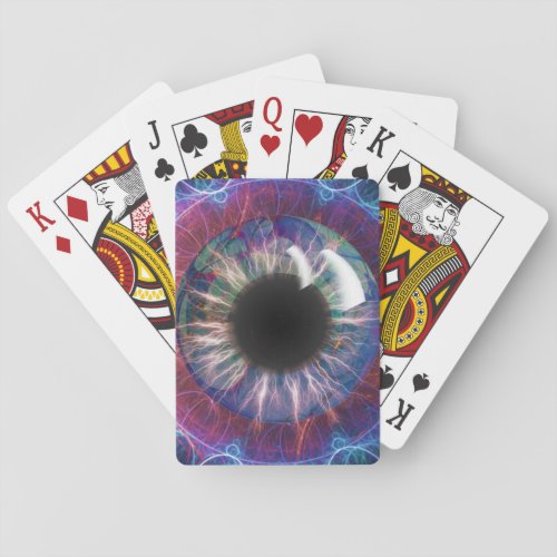 Teslas Eye Fractal Design Playing Cards