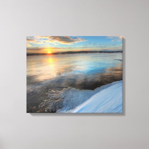 Teslin Lake After A Clearing Storm Yukon Canvas Print