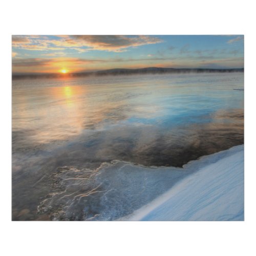 Teslin Lake After A Clearing Storm Yukon Faux Canvas Print