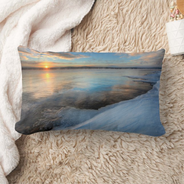 Teslin Lake After A Clearing Storm, Yukon Lumbar Pillow (Blanket)