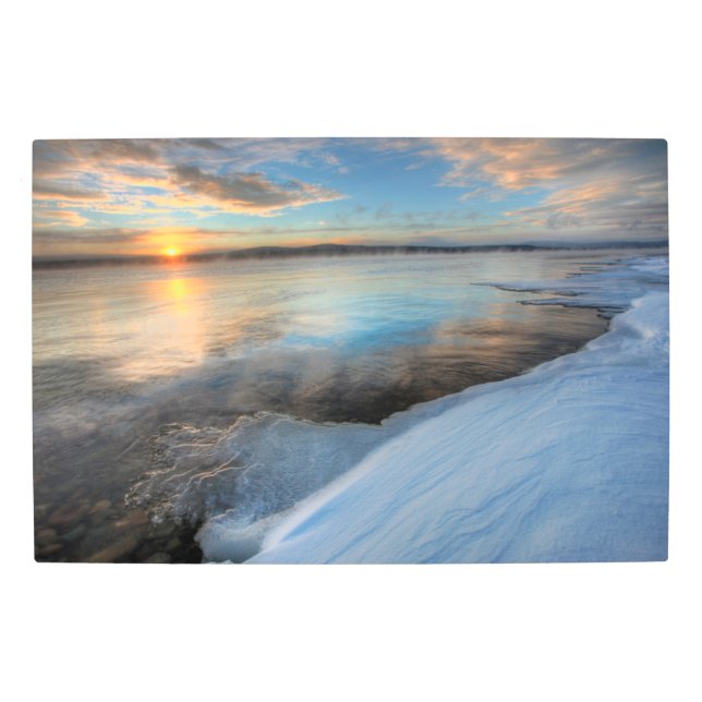 Teslin Lake After A Clearing Storm, Yukon Metal Print (Front)