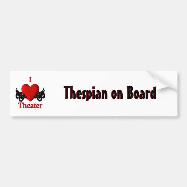 Tespian on Board Bumper Sticker (Front)