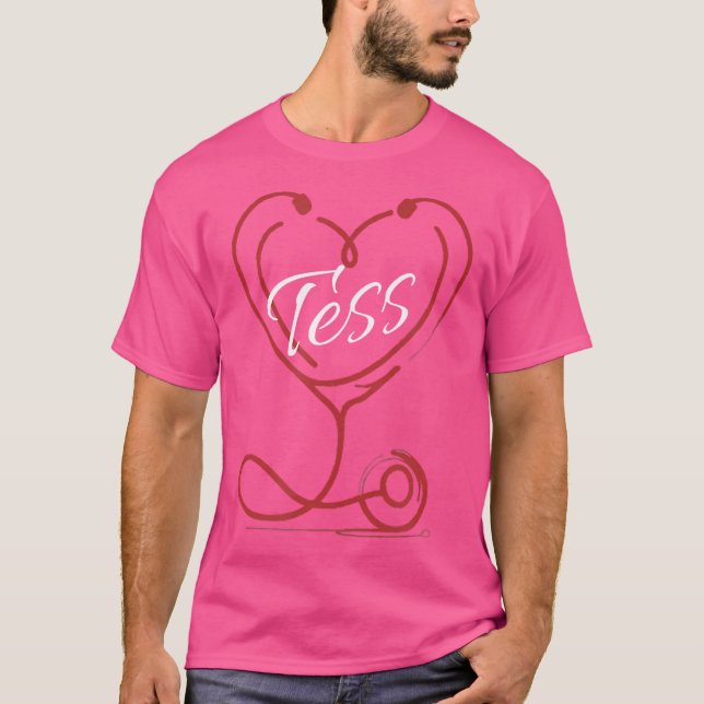 Tess A Nurse Gift Cute Doctor Designer Personalize T-Shirt (Front)