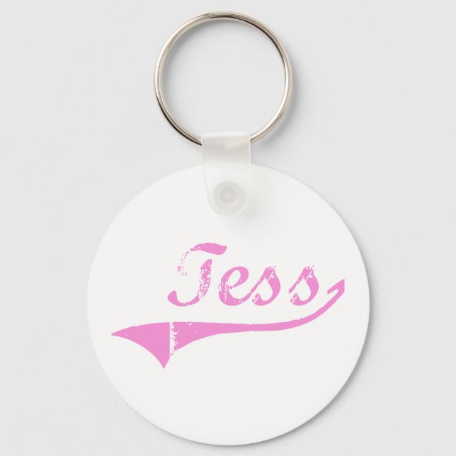 Tess Classic Style Name Keychain (Front)