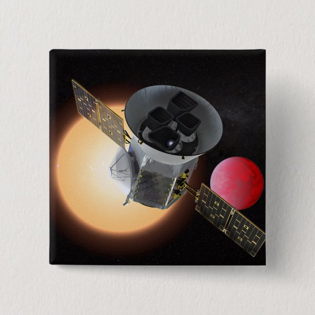 TESS Planet Hunter Spacecraft Button (Front)