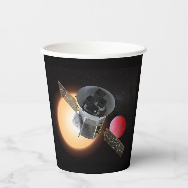 TESS Planet Hunter Spacecraft Paper Cups (Front)