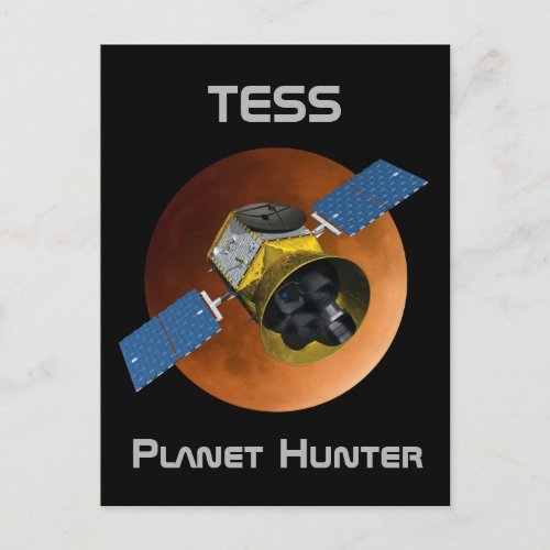 TESS Planet Hunter Spacecraft Postcard
