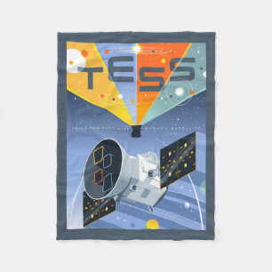 Tess Space Telescope Poster. Fleece Blanket