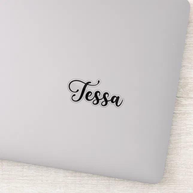 Tessa Name - Handwritten Calligraphy Sticker | Zazzle