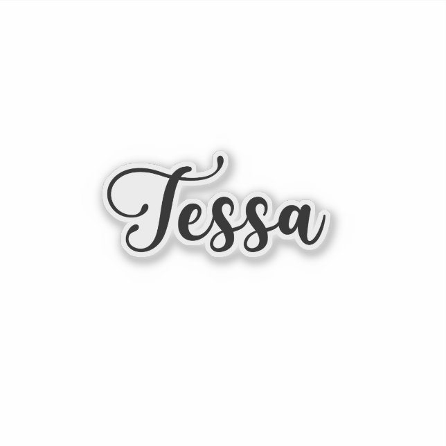 Tessa（プロフ必読！) Tessa Name - Handwritten Calligraphy Sticker | Zazzle