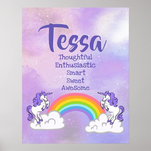 Tessa Name Poster