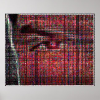 tessellated face (full color version) poster