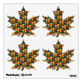 Tessellated Heart Pattern Design Wall Sticker