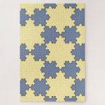 Tessellated Koch Snowflakes (Fractal Pattern) Jigsaw Puzzle<br><div class="desc">This design contains a beautiful pattern featuring Koch snowflakes of two different colors and sizes; they fit together creating a perfect tessellation. The Koch snowflake (also known as the Koch curve, Koch star or Koch island) is a fractal curve that was first devised by the Swedish mathematician Helge von Koch;...</div>