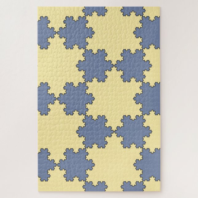 Tessellated Koch Snowflakes (Fractal Pattern) Jigsaw Puzzle (Vertical)