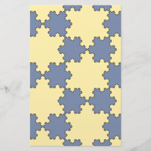 Tessellated Koch Snowflakes (Fractal Pattern) Stationery