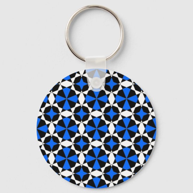 Tessellation 483 A  Lg Any Color Keychain (Front)
