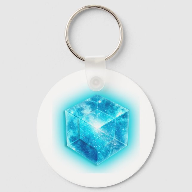 Tesseract, 4D Hypercube, Hyperwürfel Keychain (Front)