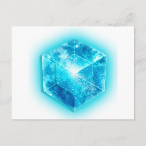 Tesseract 4D Hypercube Hyperwrfel Postcard