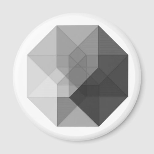 Tesseract greyscale magnet