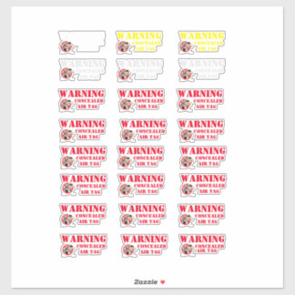 (TEST BATCH) WARNING CONCEALED AIR TAG STICKER