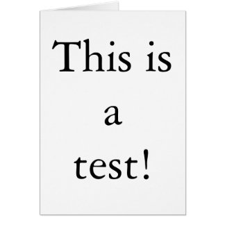 Test Cards