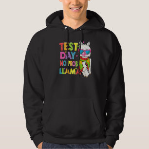 Test Day No Prob Llama Cute Llama Teacher Testing Hoodie