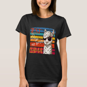 Test Day No Prob Llama Teacher Professor Joke  T-Shirt