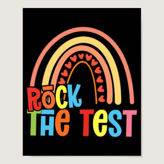 Test Day Rock The Test Teacher Testing Day Poster