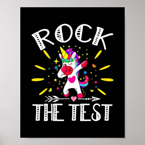 Test Day Rock The Test Teacher Testing Day Poster