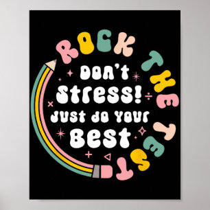 Test Day Rock The Test Teacher Testing Day Poster