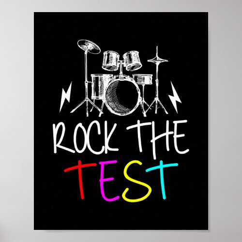 Test Day Rock The Test Teacher Testing Day Poster