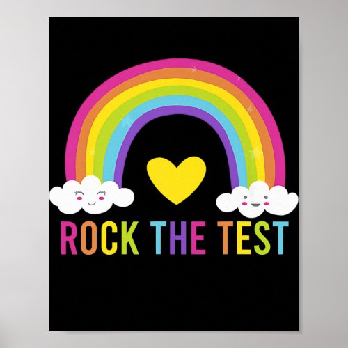 Test Day Rock The Test Teacher Testing Day Poster