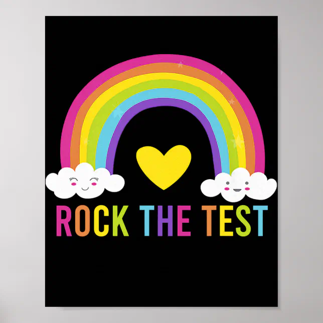 Test Day Rock The Test Teacher Testing Day Poster | Zazzle