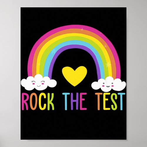 Test Day Rock The Test Teacher Testing Day Poster