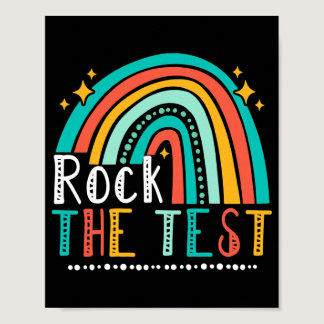 Test Day Rock The Test Teacher Testing Day Poster