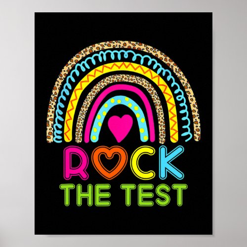Test Day Rock The Test Teacher Testing Day Poster
