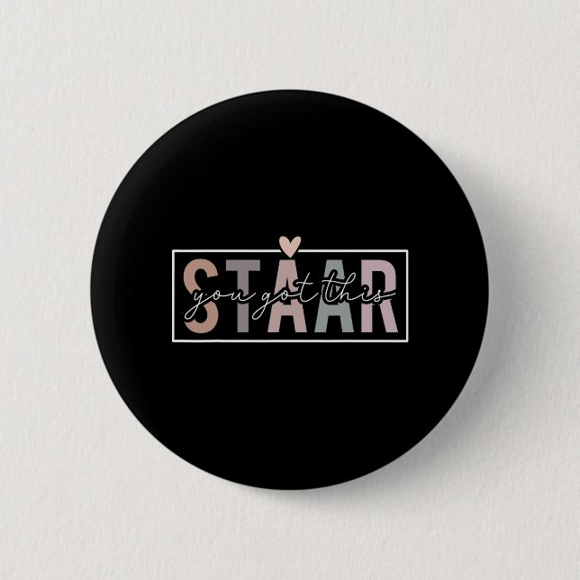 Test Day Teacher Exam Leopard Testing Day You Got  Button (Front)