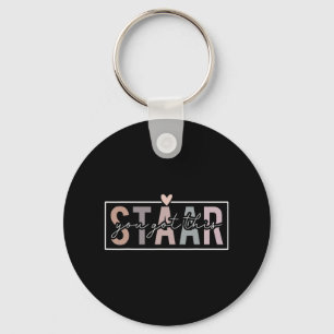 Test Day Teacher Exam Leopard Testing Day You Got  Keychain